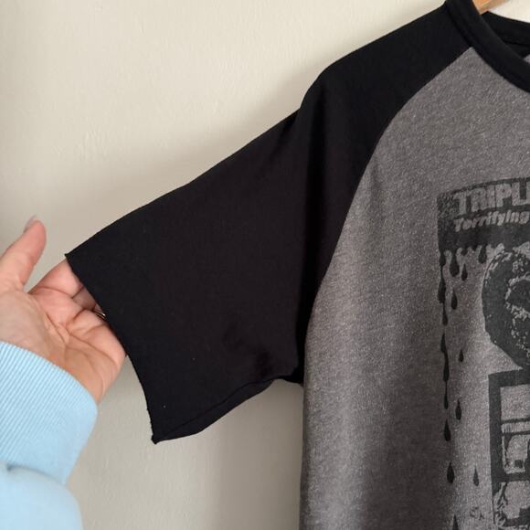 LOCAL BOOGEYMAN | Vintage One-off Raglan Triple Horror Show Tee Shirt | Large - Picture 3 of 5